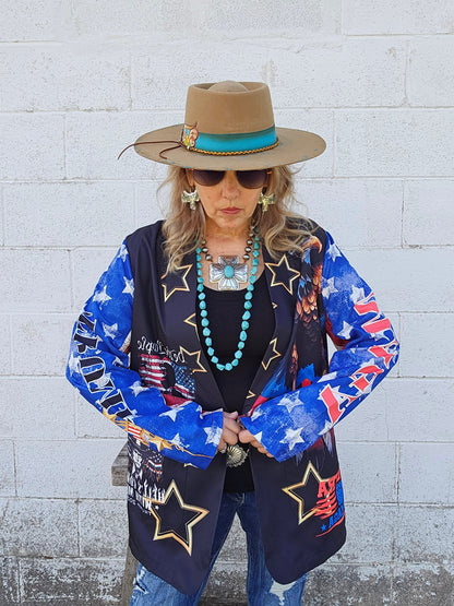 Baha Ranch Ultra Maga Trump Womens Blazer
