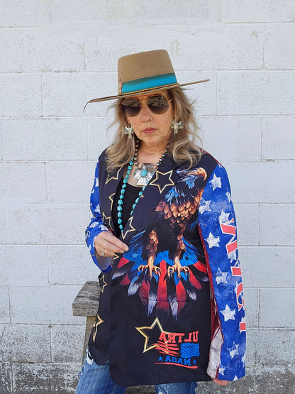 Baha Ranch Ultra Maga Trump Womens Blazer