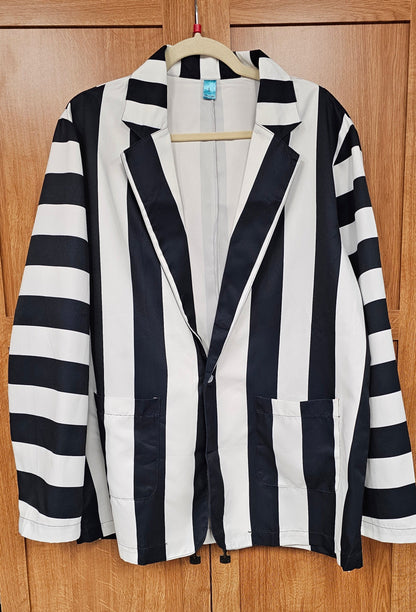 Baha Ranch BeetleJuice Prison Stripe Blazer Women's