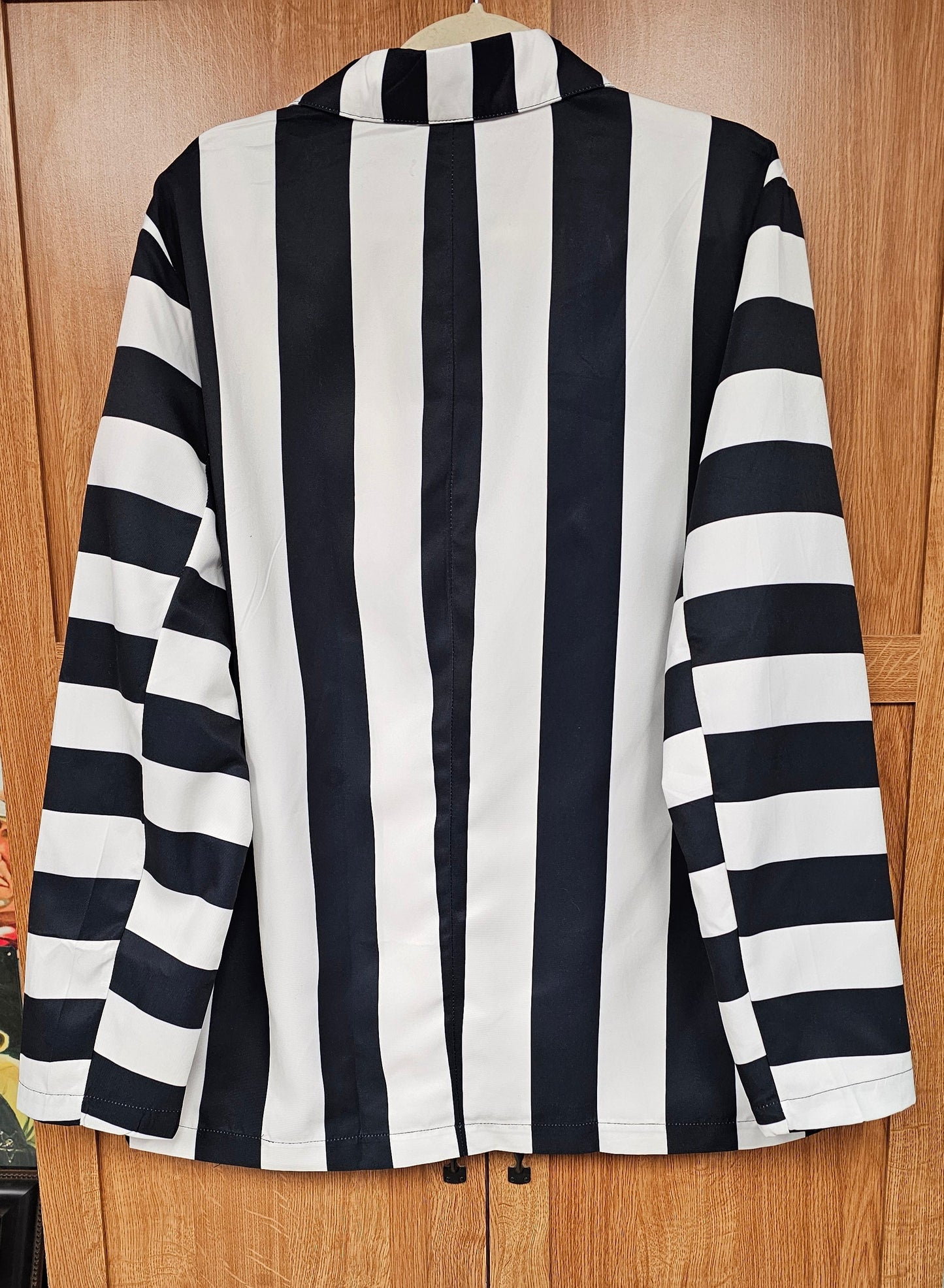 Baha Ranch BeetleJuice Prison Stripe Blazer Women's