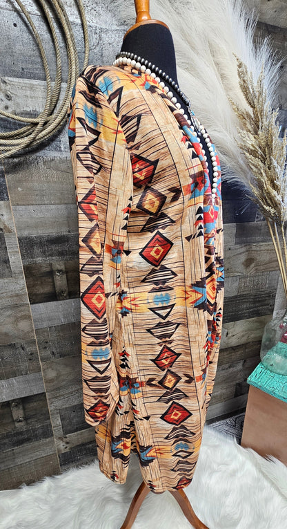Baha Ranch Sahara Aztec Lightweight Cardigan