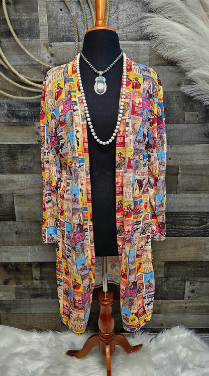 Baha Ranch Vintage Rodeo Poster Lightweight Cardigan