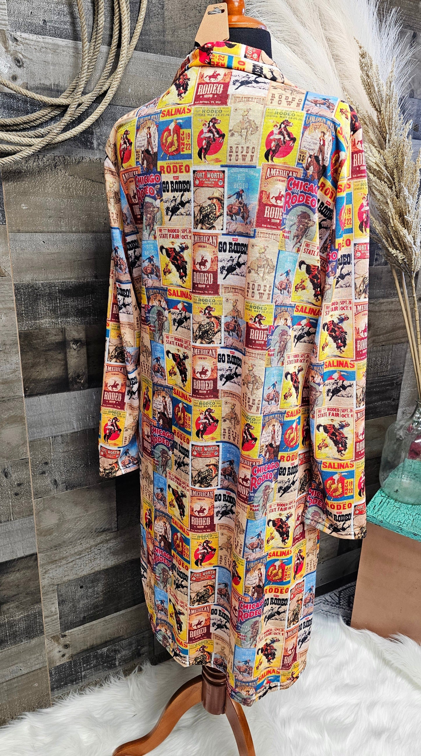 Baha Ranch Vintage Rodeo Poster Lightweight Cardigan