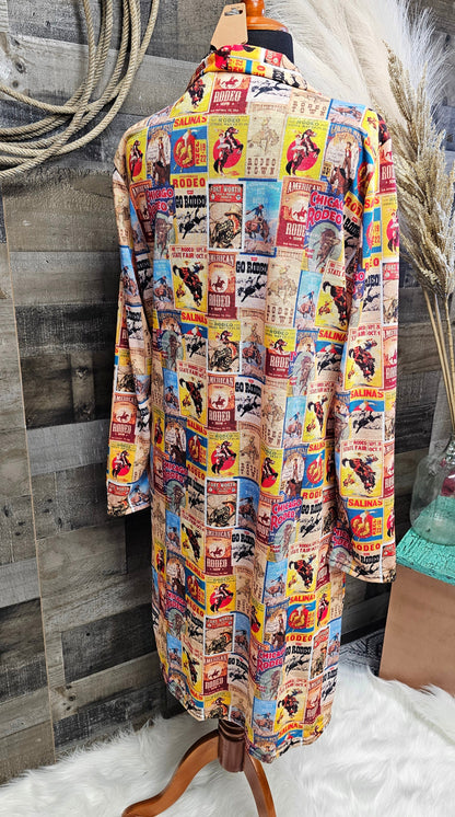 Baha Ranch Vintage Rodeo Poster Lightweight Cardigan