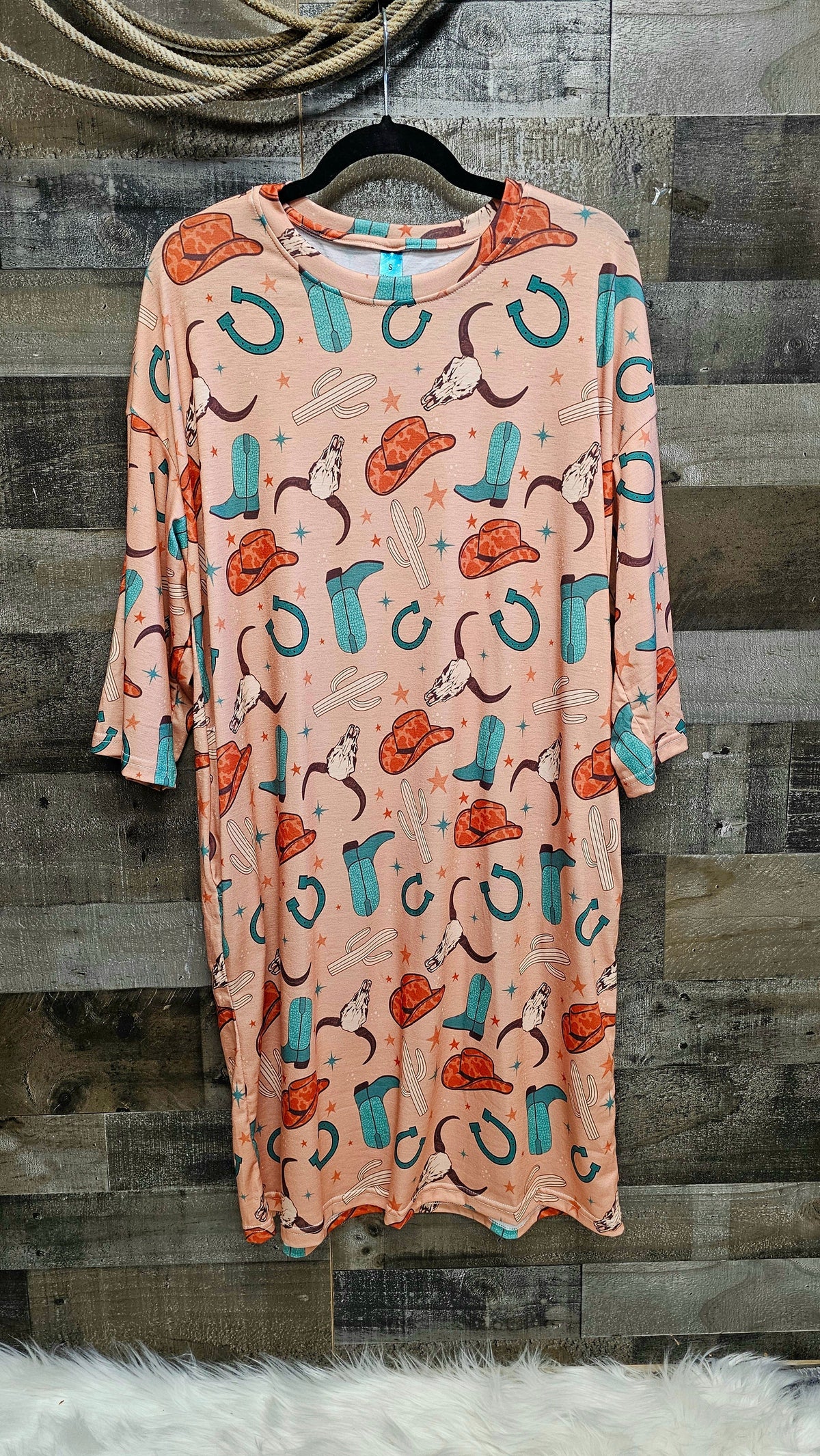 Baha Ranch Everything Western Oversized Sleep Shirt