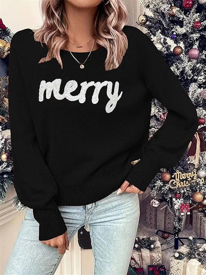 ✨Merry Vibes Dolman Sleeve Knit Pullover Sweater (Final Days: Big Savings!!!)