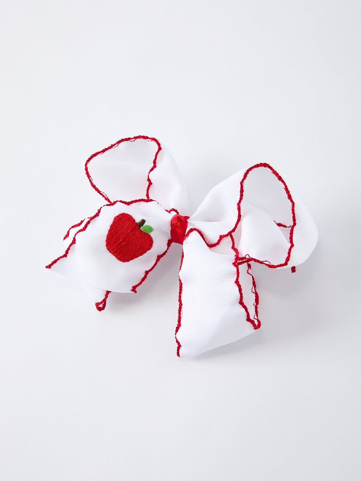 Back-to-school Apple Applique Girls Hairpin 4 Inches/6.25 inches