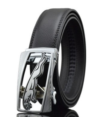 Men’s Luxury Automatic Buckle Leather Belt | High-Sense Professional Executive Waistband | Trendy Minimalist Sleek Ratchet Belt | Luxury-Label Statuesque Radiant Accessory | 2026 High-Fashion Emerald-Luxe Essential