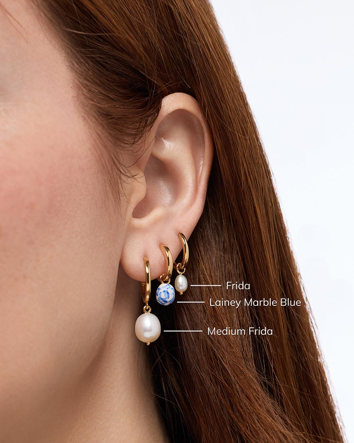 Frida Pearl Huggie Hoops