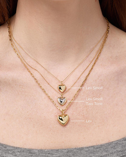 Lev Small Gold Heart Necklace
