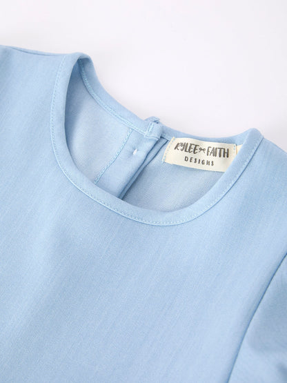 Back to School Pencil Applique Girl Dress Scallop Hem