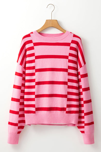 Threaded Pear Madison Shoulder Ribbed Trim Sweater