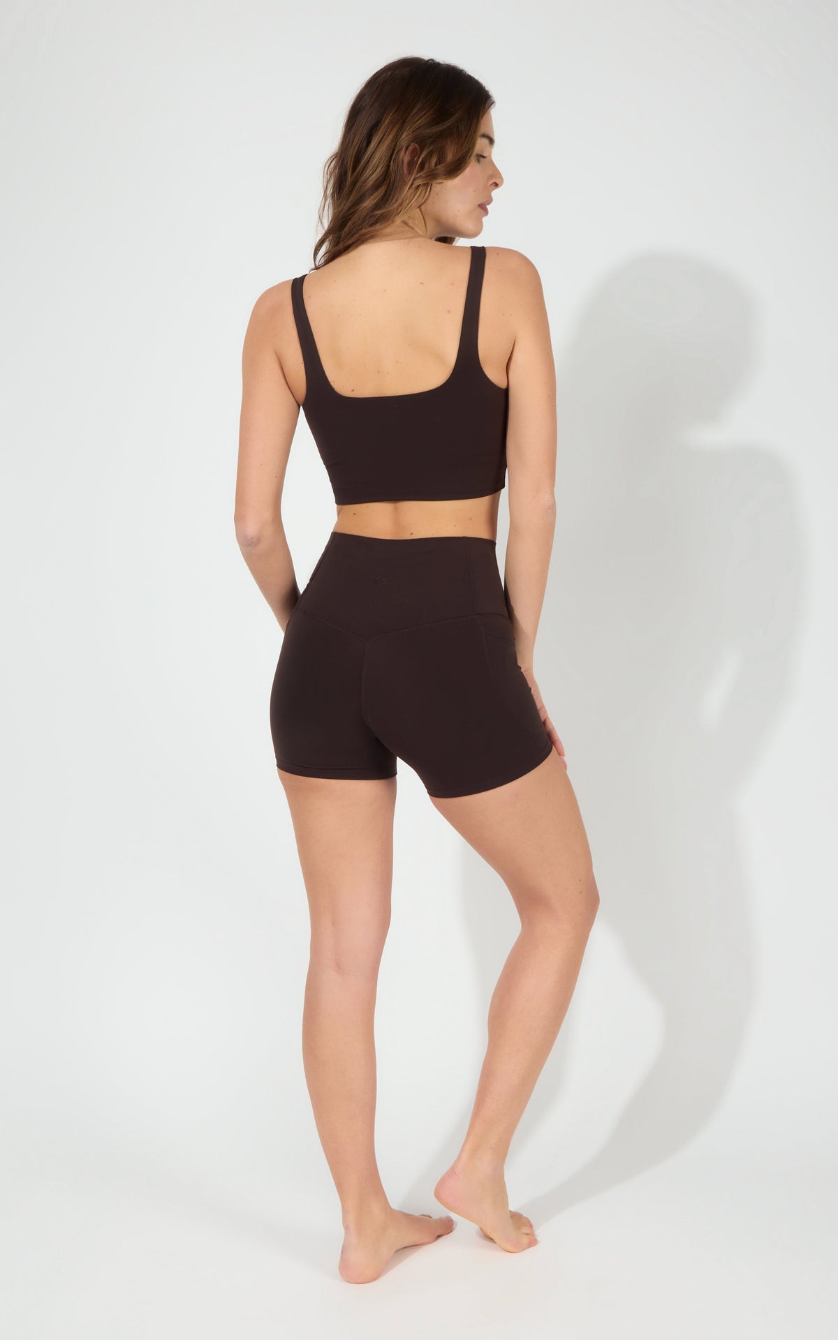 90 Degree by Reflex Nux Sabrina Bra Tank & 5" No Front Seam Short Set Black