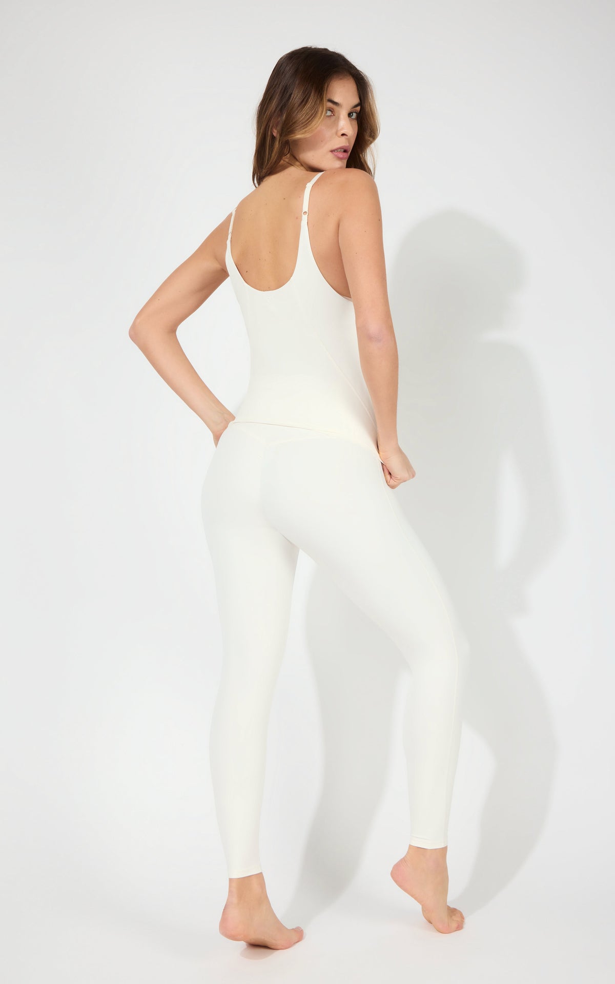 90 Degree by Reflex Nux Veloria Bra Tank & Contour Ankle Tight Set Deep Periwinkle