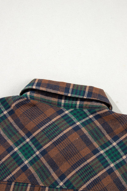 Threaded Pear Elizabeth Plaid Print Chest Shirt