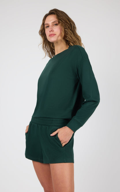 90 Degree by Reflex Plush Rib Avenlee Long Sleeve & New Flow Short Set