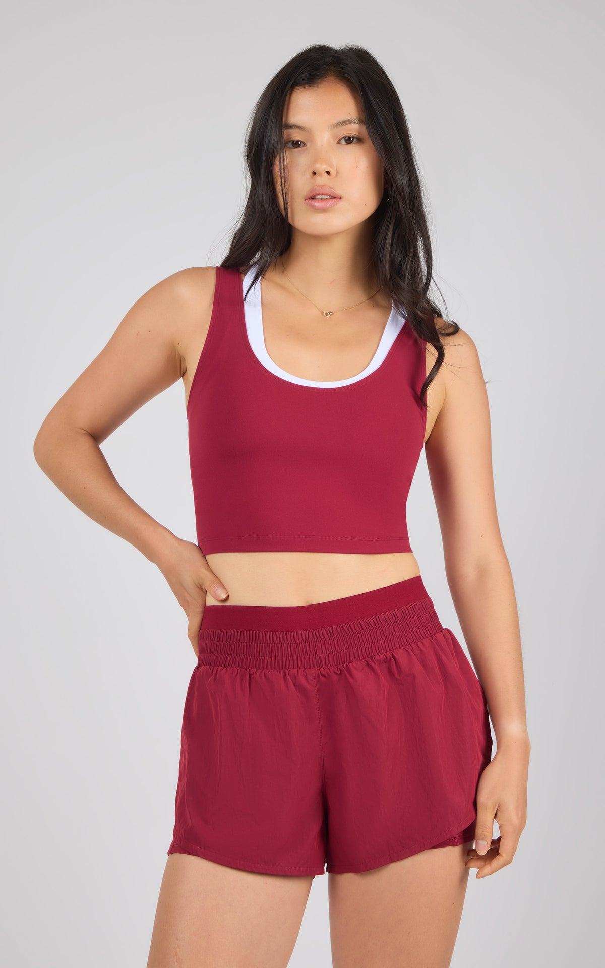 90 Degree by Reflex Lux Veda Tank & 2 in 1 Running Short Set
