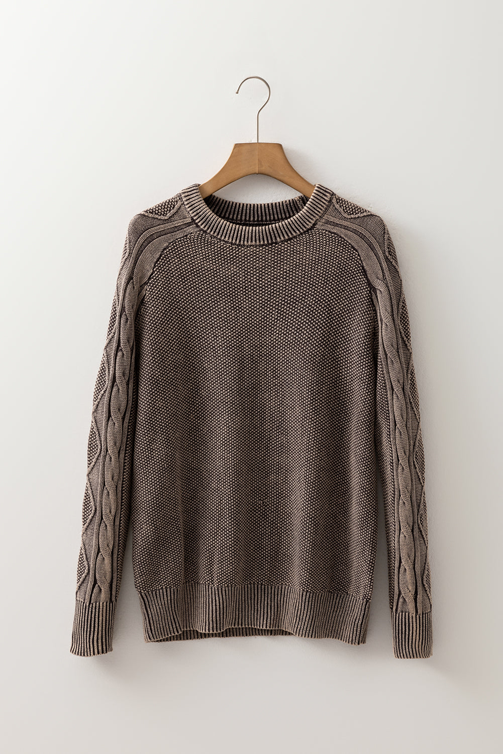Threaded Pear Aria Knit Sleeve Casual Sweater