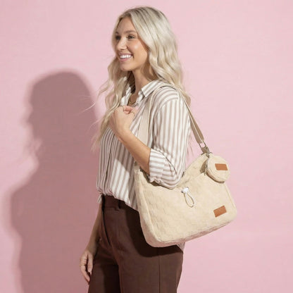 Anna-Kaci Women's Woven Canvas Crossbody Bag - Adjustable Strap 3-in-1 (Shoulder/Handheld) Bag