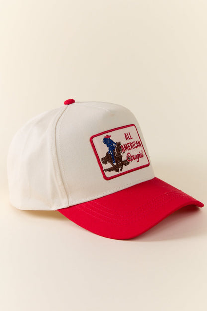 All American Cowgirl Red Trucker Hat