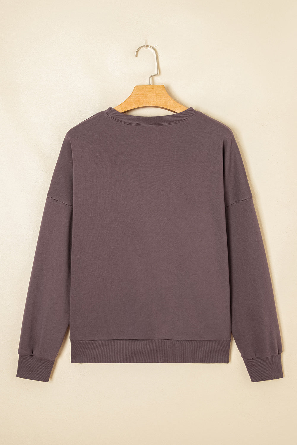 Threaded Pear Callie Terry Bow Pattern Drop Shoulder Sweatshirt