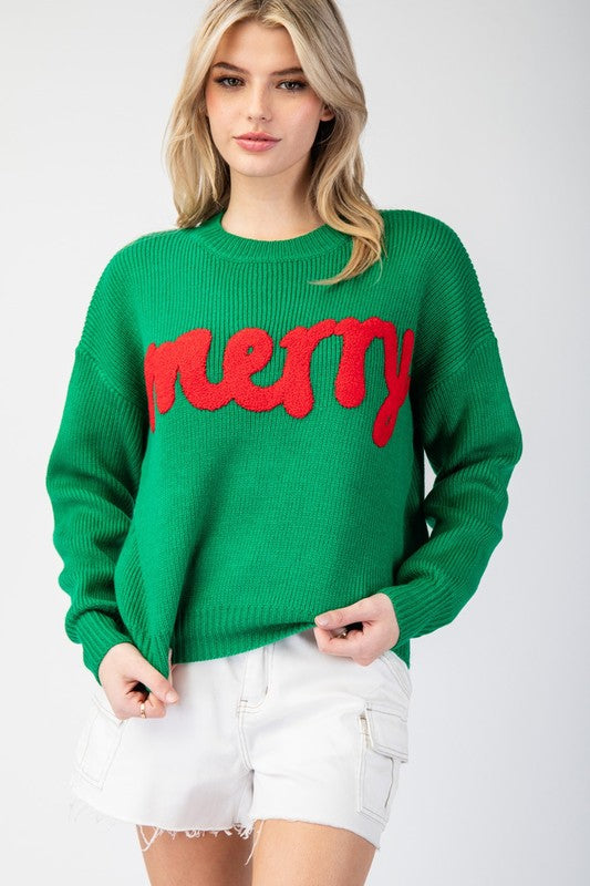 ✨Merry Vibes Dolman Sleeve Knit Pullover Sweater (Final Days: Big Savings!!!)