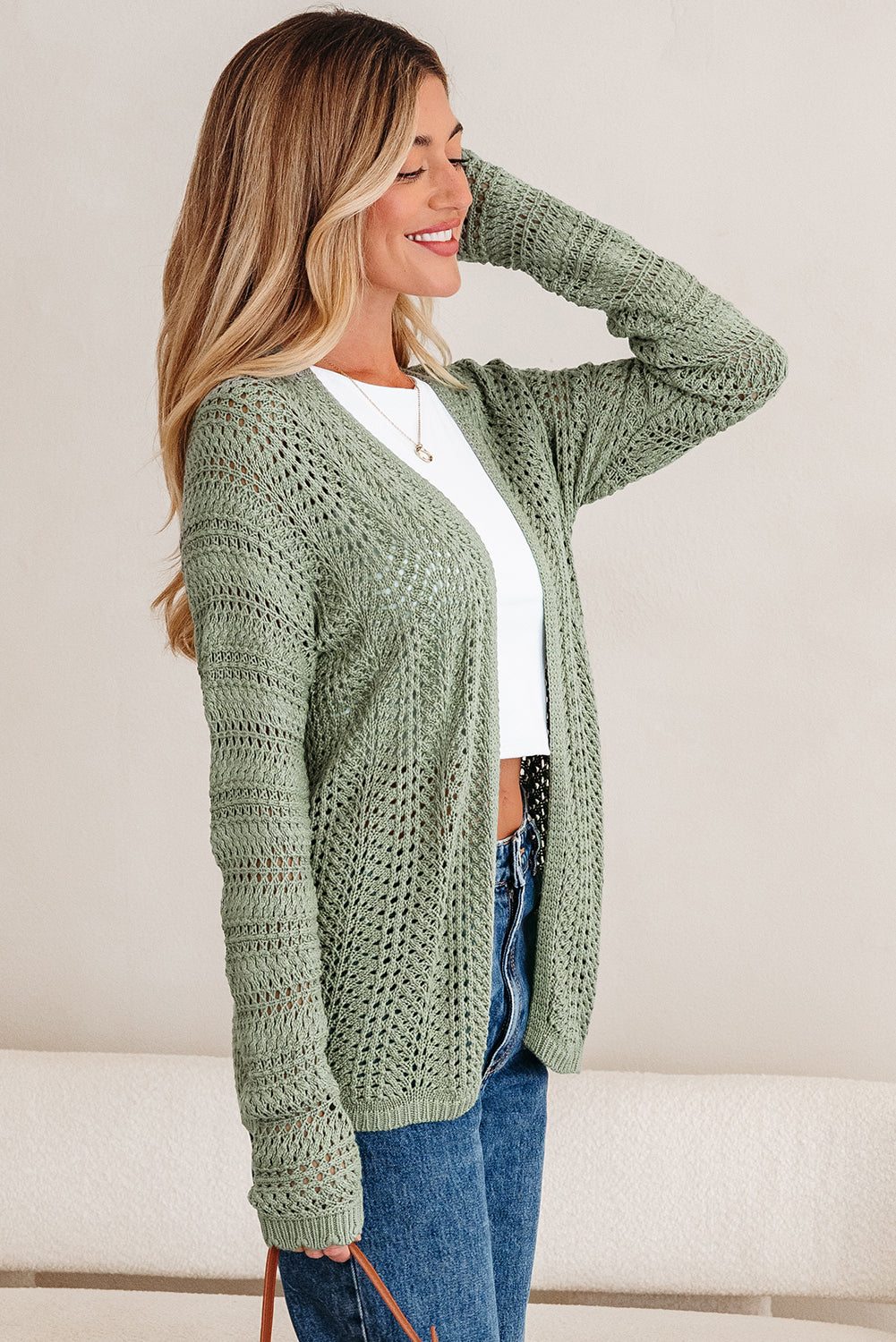 Threaded Pear Jordyn Knit Batwing Sleeve Cardigan