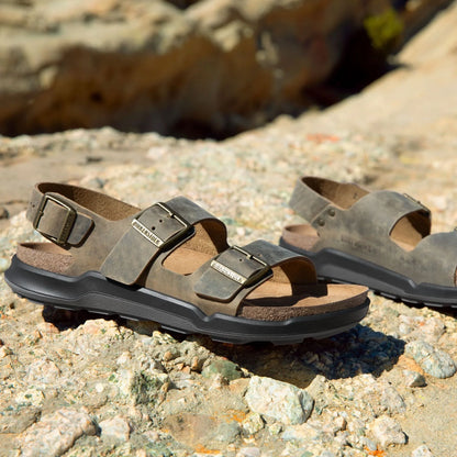 Birkenstock Milano CT Men Oiled Leather Faded Khaki