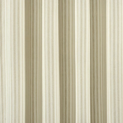 Farmhouse Vintage Stripe Recycled Cotton Blend Window Curtain Panel Set