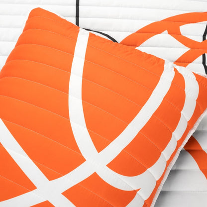 Basketball Game Reversible Quilt Set