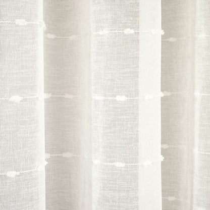 Farmhouse Textured Grommet Sheer Ultra Wide Window Curtain Panel