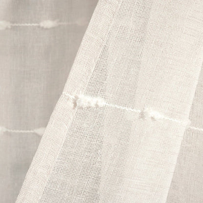 Farmhouse Textured Grommet Sheer Ultra Wide Window Curtain Panel
