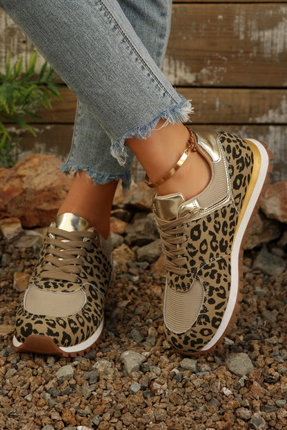 Threaded Pear Romy Patchwork Lace Up Sneakers