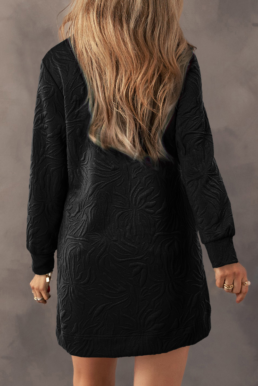 Threaded Pear Mikaela Zipper Shift Mini Dress