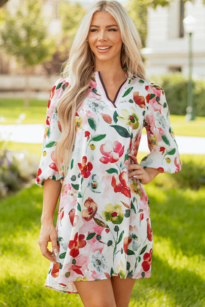Threaded Pear Aliya Half Sleeve Shift Dress