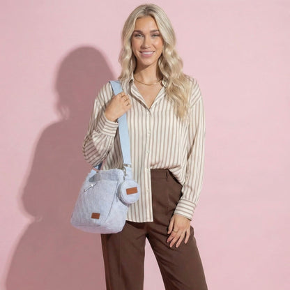 Anna-Kaci Women's Woven Canvas Crossbody Bag - Adjustable Strap 3-in-1 (Shoulder/Handheld) Bag