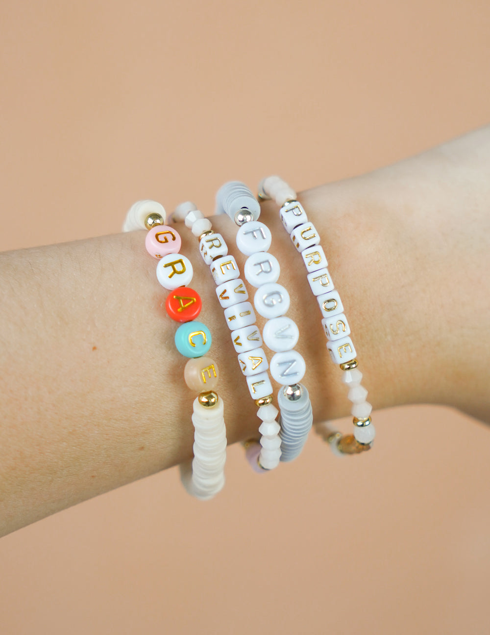 Elevated Faith Revival Letter Bracelet