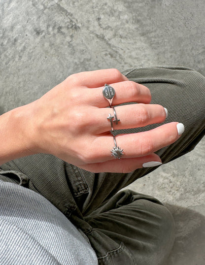Elevated Faith Silver Faith Over Fear Ring