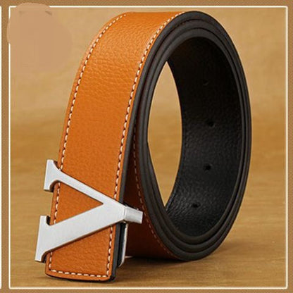 Men’s Personalized Leather Letter Belt | Initial Buckle Designer Style Belt for Men | Luxury Alphabet Motif Leather Waistband | Trendy Custom Letter Fashion Belt