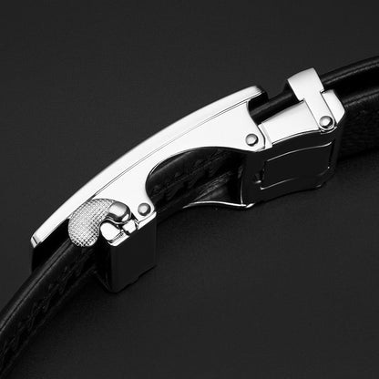 Men’s Classic Leather Belt | High-Sense Professional Executive Waistband | Trendy Minimalist Sleek Dress Belt | Luxury-Label Statuesque Radiant Accessory | 2026 High-Fashion Emerald-Luxe Essential