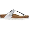 Birkenstock Unisex Gizeh BS Natural Leather SF Silver