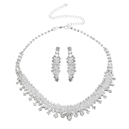 Luxury Wedding Jewelry Set for Women | Elegant Crystal Necklace & Earrings Suite | Modern Bridal Jewelry Accessories | Trendy Sparkly Formal Evening Set | 2026 High-Fashion Wedding Guest Jewelry