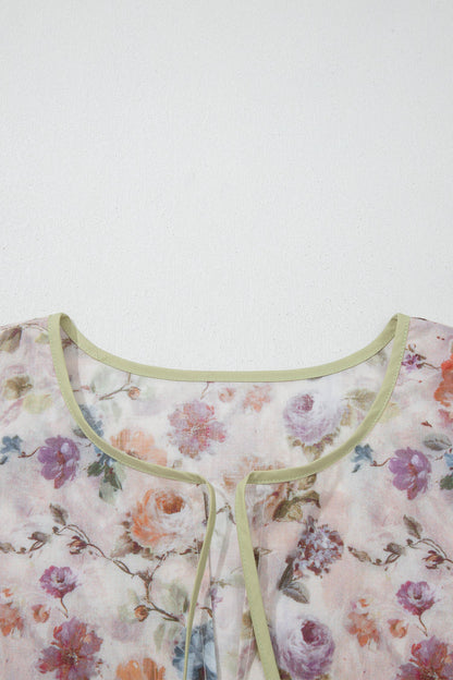 Threaded Pear Andi Striped Detail Babydoll PLUS Blouse