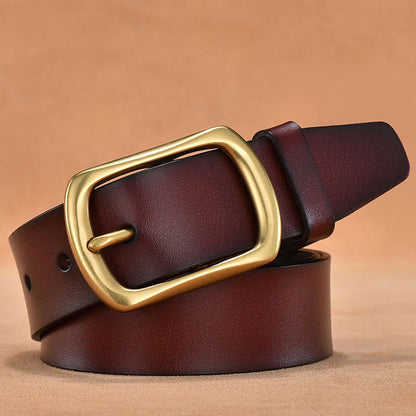 Versatile Leather Belt for Men | Genuine Premium Leather Waist Belt | Classic Formal & Casual Men’s Belt | Durable High-Sense Leather Accessory | 2026 Trendy Luxury Men’s Belt with Zinc Alloy Buckle