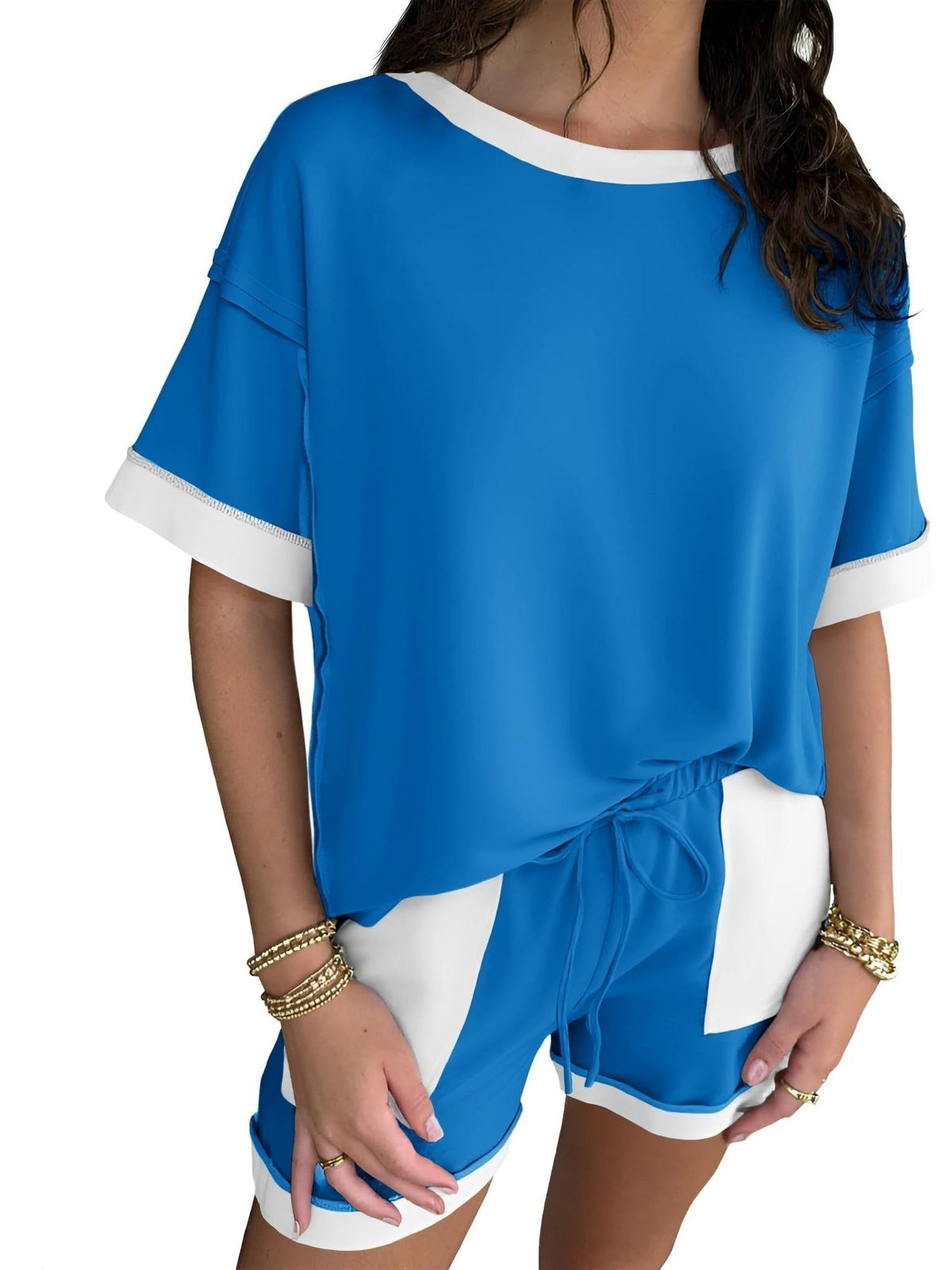 Women's Color-Block Loungewear Set