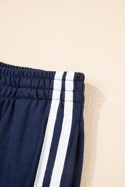 Threaded Pear Hana Striped Detail Crewneck Pullover