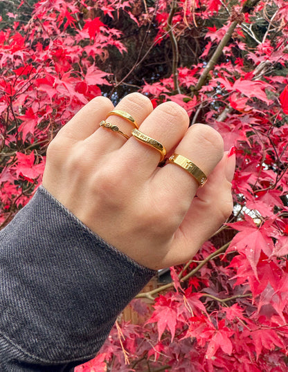 Elevated Faith God Letter Ring