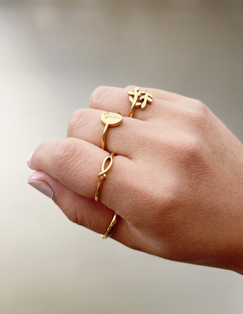Elevated Faith Gold Wildflower Ring
