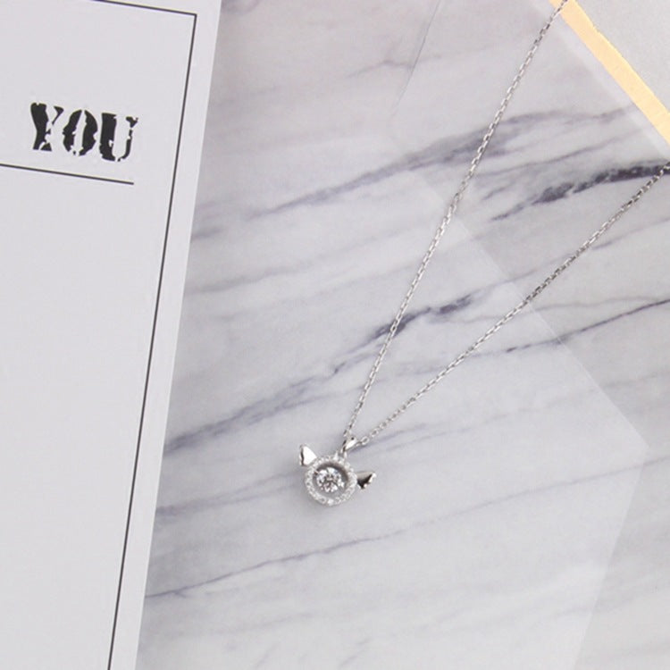 925 Sterling Silver Minimalist All-Match Necklace | Elegant Everyday Box Chain Pendant Necklace | Korean Style Fine Jewelry for Women