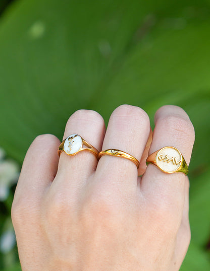 Elevated Faith Wildflower Signet Ring